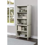 OS Home & Office Furniture Five Shelf Bookcase in Champagne Oak Wood Veneer