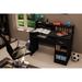 South Shore Axess Black Desk with Keyboard Tray