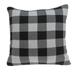 Square Charcoal Buffalo Check Accent Pillow Cover