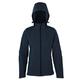 HRM Damen Hooded Softshell Jacket, navy, Gr. L I Premium Softshelljacke Damen wasserabweisend I 5.000mm Wassersäule I Funktionsjacke I Workwear I Hochwertige & nachhaltige Damen-Bekleidung