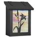 Traditional Wall Mounted Mailbox w/ Lily Flower-AF-6011-WW in Black America's Finest Lighting Company | 18.75 H x 9.5 W x 5.5 D in | Wayfair