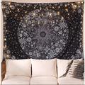 Urban Outfitters Wall Decor | Artistic Boho Wall Tapestry Daisy Medallion | Color: Black/White | Size: 60 X 80