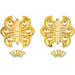 UNIQANTIQ HARDWARE SUPPLY 2 1/4" Wide X 2" Butterfly Cabinet Hinges | Pack Of 2 in Yellow | 2 H x 2.25 W in | Wayfair UA-260-HPB