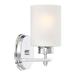 Latitude Run® Davonya 1 - Light Dimmable Armed Sconce Glass/Metal in Gray | 8.25 H x 5 W x 4.75 D in | Wayfair E958F00D67624C5C9E9733BA7DE2B433