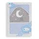 Interbaby 01191-01 Baby Kapuzenbadetuch LUNA UNIVERSO ESTAMPADA blau, Blau