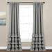 Allison Ruffle Window Curtain Panels Dark Gray 40X84 Set - Lush Decor 16T007590