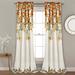 Tanisha Room Darkening Window Curtain Panels Tangerine/Turquoise 52X95+2 Set - Half Moon 16T007784