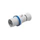 Gerader mobiler Stecker IP54 2P+E 32A 200-250V 50/60 Hz Blauer Schutzkragen Verdrahtung