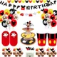 Happy Disney – décoration de gâteaux Mickey Mouse banderole de fête assiettes jetables gobelets