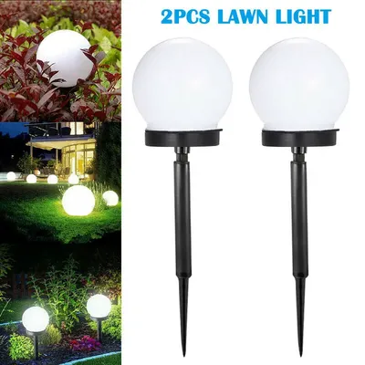 Lot de 2 lampes LED à énergie solaire, imperméable, éclairage d'extérieur, idéal pour un jardin, un