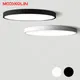 Lustres ronds en acrylique à lumière LED moderne noir et blanc salon chambre à coucher cuisine