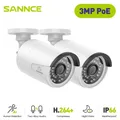 SANNCE-Caméra de sécurité POE Ultra HD 3MP 2 pièces kit de sécurité pour l'extérieur et
