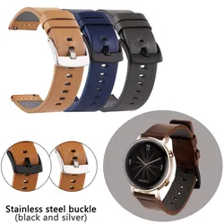 Bracelet de montre en cuir pour Huawei Watch 20mm 22mm installation rapide accessoires de montre