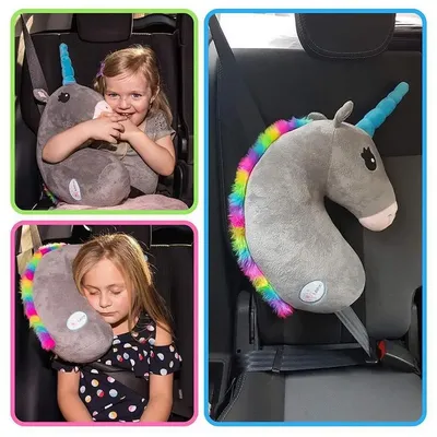 Housse de ceinture de sécurité pour voiture dessin animé mignon oreiller licorne pour enfant
