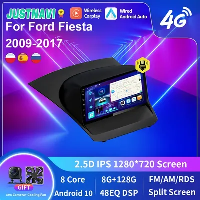 JUSTN183-Autoradio Android 10 pour Ford Fi.C. 2009-2011 Limitation GPS Stéréo Carplay Navigation