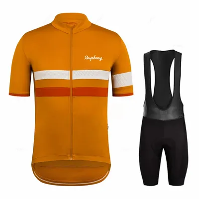 Raphaing-Ensemble de maillot de cyclisme noir pour homme uniforme VTT vêtements de vélo vêtements