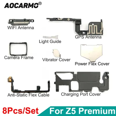 Aocarmo-Couvercle de port de charge pour Sony Xperia Z5 Premium Z5P Plus E6883 E6853 E6833 plaque
