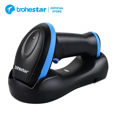Trohestar – Scanner de codes à barres sans fil 1D 2D lecteur de code QR compatible Bluetooth pour