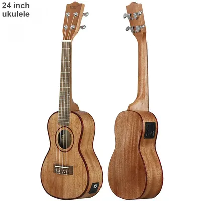 Ukulele électroacoustique de 24 pouces guitare hawaïenne à quatre cordes avec manche EQ intégré