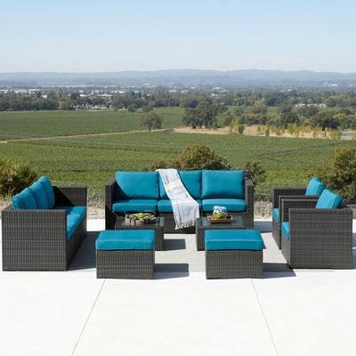 Corvus Trey 12-piece Sectional Wicker Patio Sofa Set