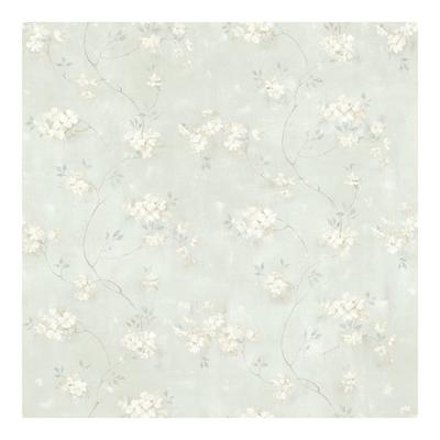 Chesapeake Braham Teal Floral Trail Wallpaper - 20.5 x 396 x 0.025