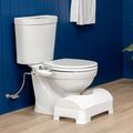 Luxe Bidet Luxe Comfort Soft & Ergonomic Toilet Footstool w/ Removable Soft Foam Cushion & Waterproof Pu Leather Slipcover | Wayfair LCFWhite