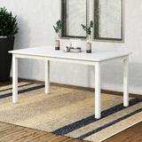 Lark Manor™ Gwenda Wooden Dining Table Wood in White | 29 H x 59 W x 35.5 D in | Outdoor Dining | Wayfair 9A794831E7B948F1A065A638A0B0967F
