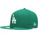 Men's New Era Kelly Green Los Angeles Dodgers White Logo 59FIFTY Fitted Hat