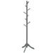 Adjustable Wooden Tree Coat Rack with 8 Hooks-Gray - 19.5" x 19.5" x 54.5"/ 69"(L x W x H)