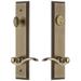 Grandeur Carre Solid Brass Tall Plate Single Cylinder Keyed Entry Set