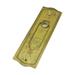 Door Back Plate Brass 7-1/4" Escutcheon Cover Ornate Doorplate in Lacquered Brass Finish Renovators Supply