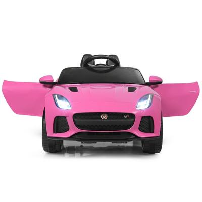 12V Jaguar F-Type SVR Licensed Kids Ride On Car-Pink - 42.5" x 26" x 20" (L x W x H)