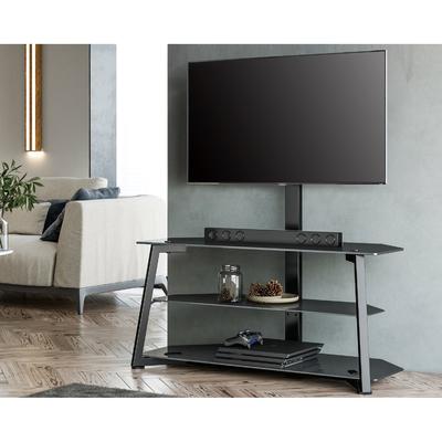FITUEYES Floor TV Stand for 37-70 Inch TVs up to 99LBS with Glass Base