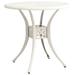 vidaXL Patio Table White 30.7"x30.7"x28.3" Cast Aluminum - 30.7" x 28.3"