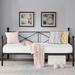 VECELO Black Metal Cross Wrought Daybed