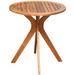 27" Outdoor Round Solid Wood Coffee Side Bistro Table - 27.5" L x 27.5" W x 30" H