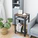 3-Tier Industrial Tall Nightstand Side End Telephone Table - 17.5" x 14" x 29.5"(L x W x H)