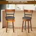 Set of 2 25.5" Swivel Counter Height Dining Chair - 18" x 20.5" x 39" (L x W x H)