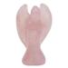 Handmade Pink Angel Rose Quartz Figurine (Brazil) - 3.1" H x 2" W x 1.4" D