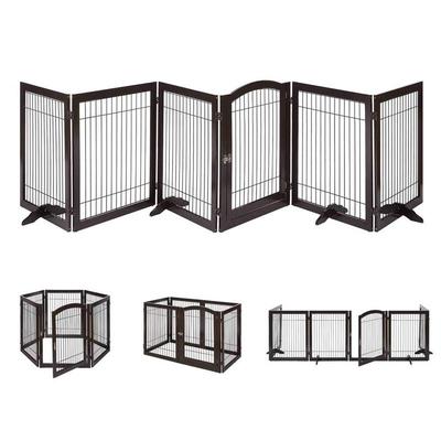 Unipaws Pet Playpen for Dogs, Freestanding 6 Panels Dog Gate