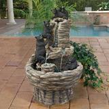 Design Toscano Rocky Mountain Splash Black Bears Garden Fountain