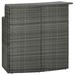 vidaXL Patio Bar Table Gray 47.2"x21.7"x43.3" Poly Rattan - 47.2" x 21.7" x 43.3"