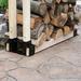 DIY Log Rack Brackets Kit Steel Outdoor Adjustable Wood Storage Holder