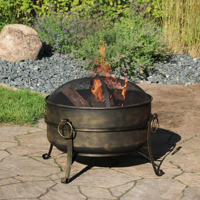 24 Fire Pit Steel With Black Finish, 24 X Fire Pit Screen