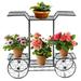 Gymax 6-Tier Garden Cart Stand Flower Rack Display Decor Flower Pot