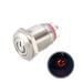 Momentary Metal Push Button Switch Flat Head 12mm Mounting 1NO 3-6V LED - Red
