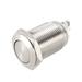 Latching Metal Push Button Switch High Head 16mm Mounting 1NO AC 250V 3A - Silver Tone