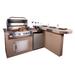 KoKoMo Grills Aspen 2 Piece 5'6" With 6' Bar Outdoor Kitchen BBQ Island Grill