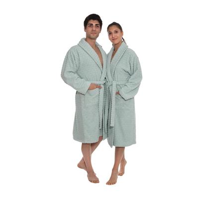 Ozan Premium Home Azure Bathrobes Collection 100% Turkish Cotton Unisex Terry Cloth Bathrobe