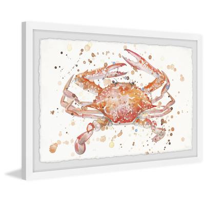 Handmade Crab Splash Framed Print